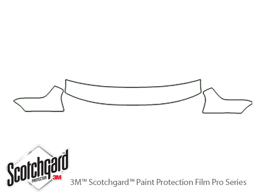 cabrio 3M Clear Bra Hood Precut PPF Diagram