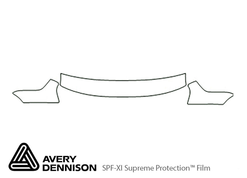 cabrio Avery Dennison Clear Bra Hood Precut PPF Diagram
