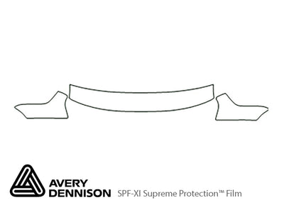 cabrio Avery Dennison Clear Bra Hood Precut PPF Diagram