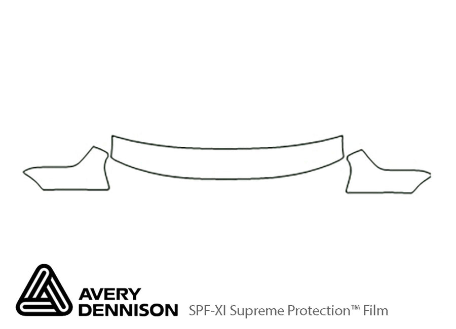 cabrio Avery Dennison Clear Bra Hood Precut PPF Diagram