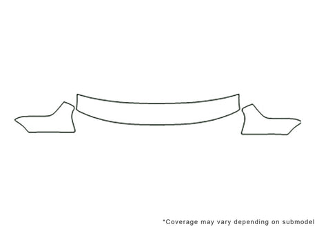 cabrio 3M Clear Bra Hood Precut PPF Diagram