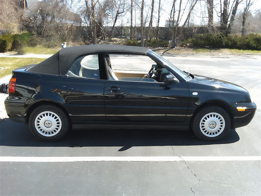 volkswagen cabrio 1995-2002 Brushed Aluminum Black Pillar Trim