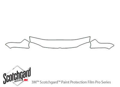 cabrio 3M Clear Bra Hood Precut PPF Diagram