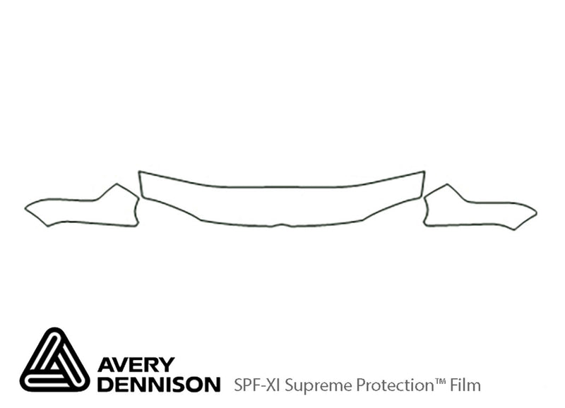 cabrio Avery Dennison Clear Bra Hood Precut PPF Diagram