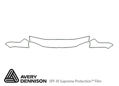 cabrio Avery Dennison Clear Bra Hood Precut PPF Diagram