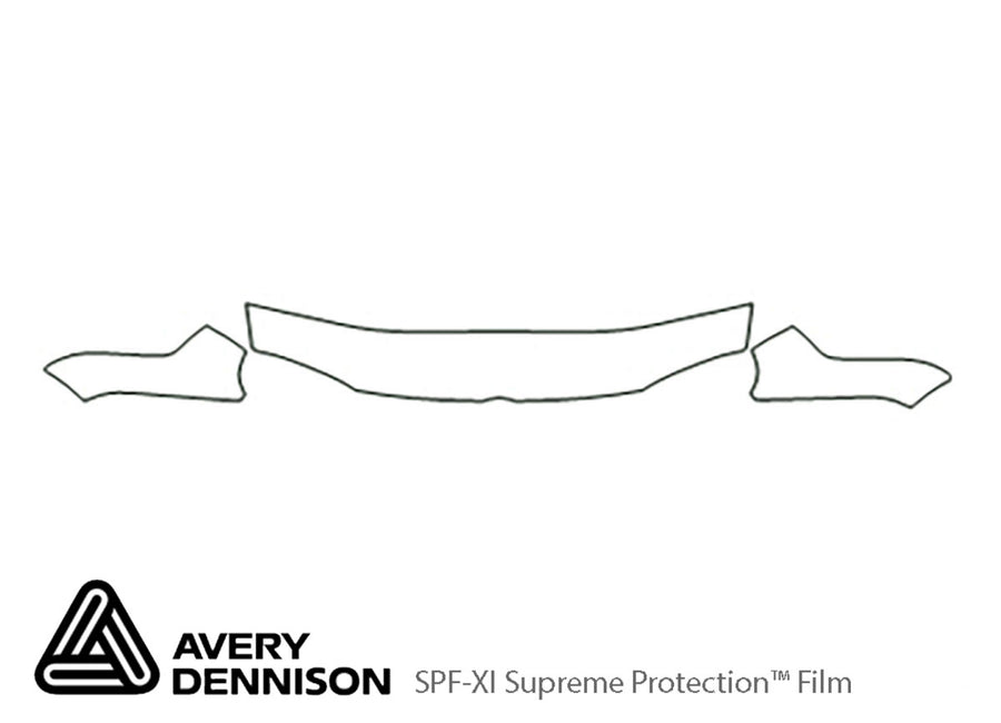 cabrio Avery Dennison Clear Bra Hood Precut PPF Diagram