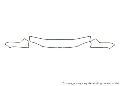 cabrio 3M Clear Bra Hood Precut PPF Diagram