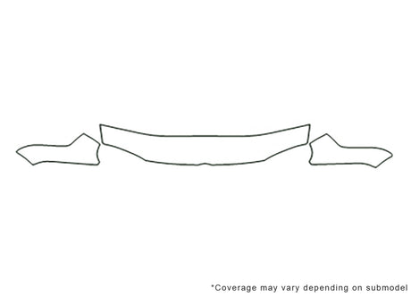 cabrio Avery Dennison Clear Bra Hood Precut PPF Diagram