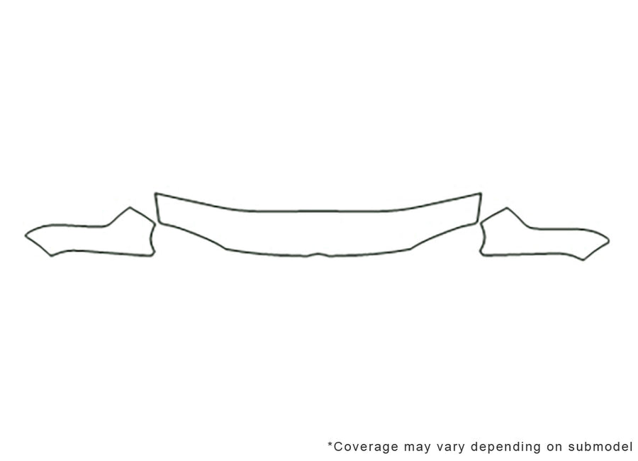 cabrio Avery Dennison Clear Bra Hood Precut PPF Diagram
