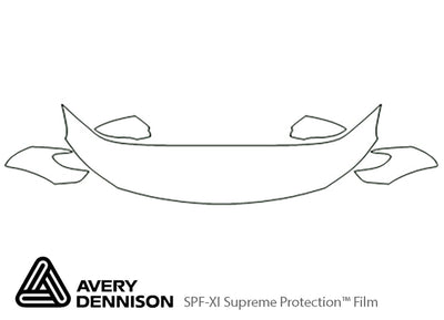 cc Avery Dennison Clear Bra Hood Precut PPF Diagram