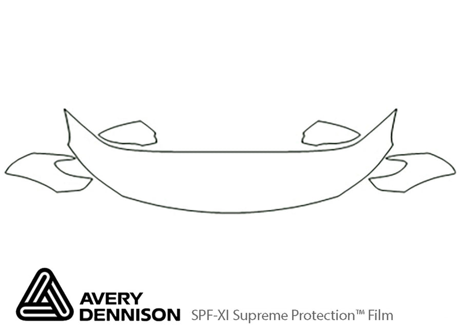 cc Avery Dennison Clear Bra Hood Precut PPF Diagram