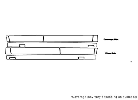 cc Avery Dennison Clear Bra Door Cup Precut PPF Diagram