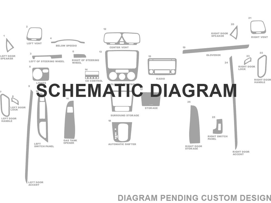 volkswagen custom Dash Kit Diagram