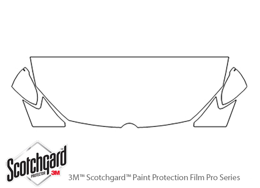 e-golf 3M Clear Bra Hood Precut PPF Diagram