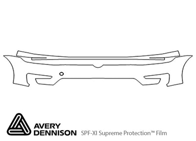e-golf Avery Dennison Clear Bra Bumper Precut PPF Diagram