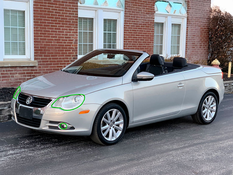 volkswagen eos 2007-2011 Headlight Protection Installation Location