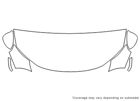 eos Avery Dennison Clear Bra Hood Precut PPF Diagram
