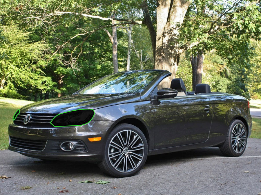 volkswagen eos 2012-2016 Headlight Tint Location