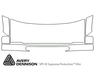 eurovan Avery Dennison Clear Bra Hood Precut PPF Diagram