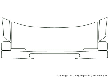 eurovan Avery Dennison Clear Bra Hood Precut PPF Diagram