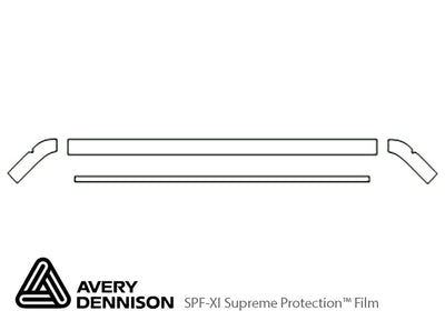 golf Avery Dennison Clear Bra Hood Precut PPF Diagram