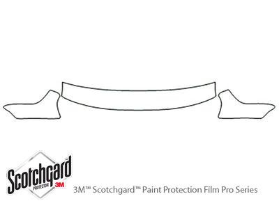 golf 3M Clear Bra Hood Precut PPF Diagram