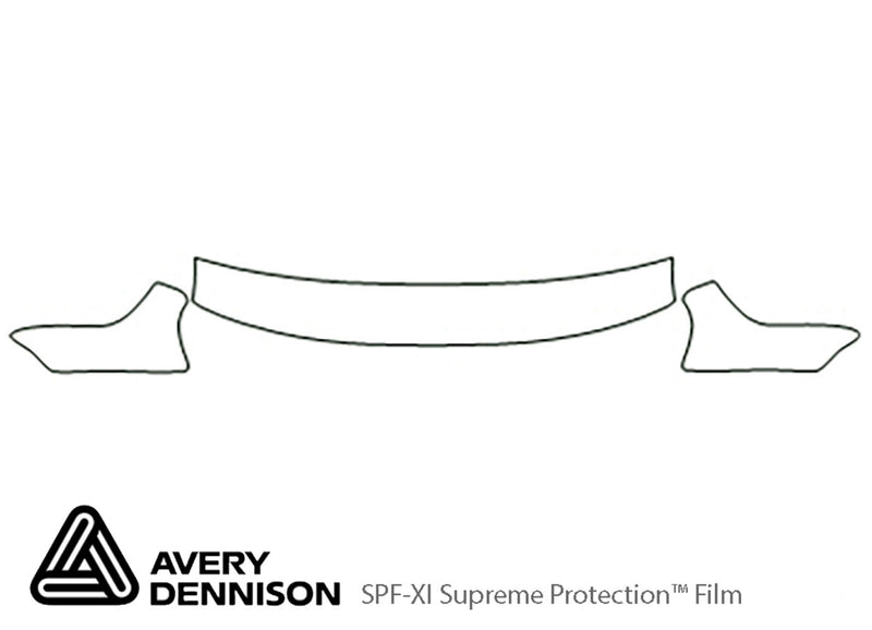 golf Avery Dennison Clear Bra Hood Precut PPF Diagram