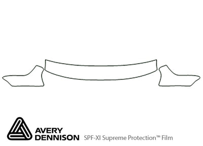golf Avery Dennison Clear Bra Hood Precut PPF Diagram