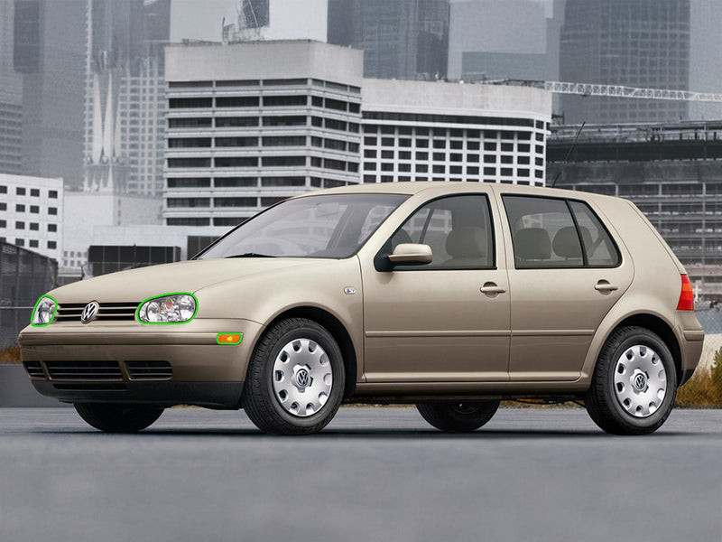 volkswagen golf 1993-1998 Headlight Protection Installation Location