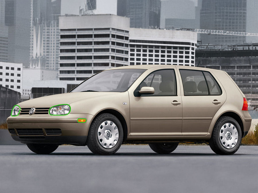 volkswagen golf 1993-1998 Headlight Protection Installation Location
