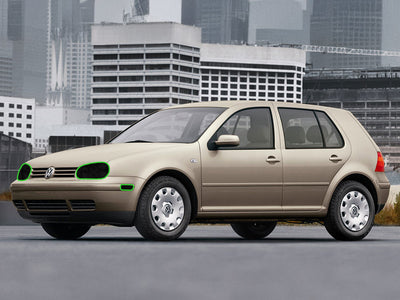 volkswagen golf 1993-1998 Headlight Tint Location
