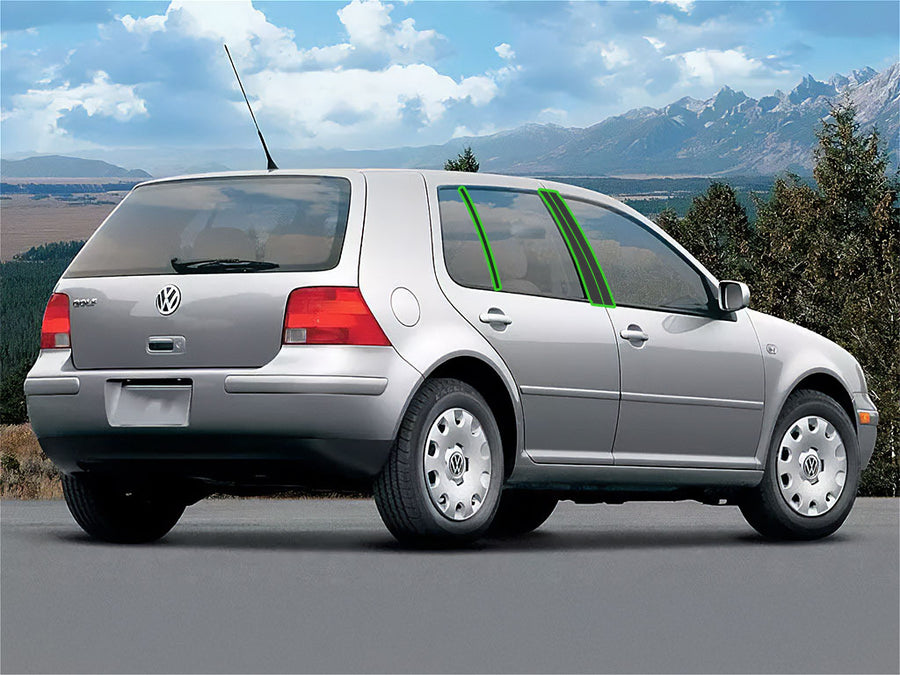 volkswagen golf 1999-2005 (4 door) Pillar Post Trim Installation Location