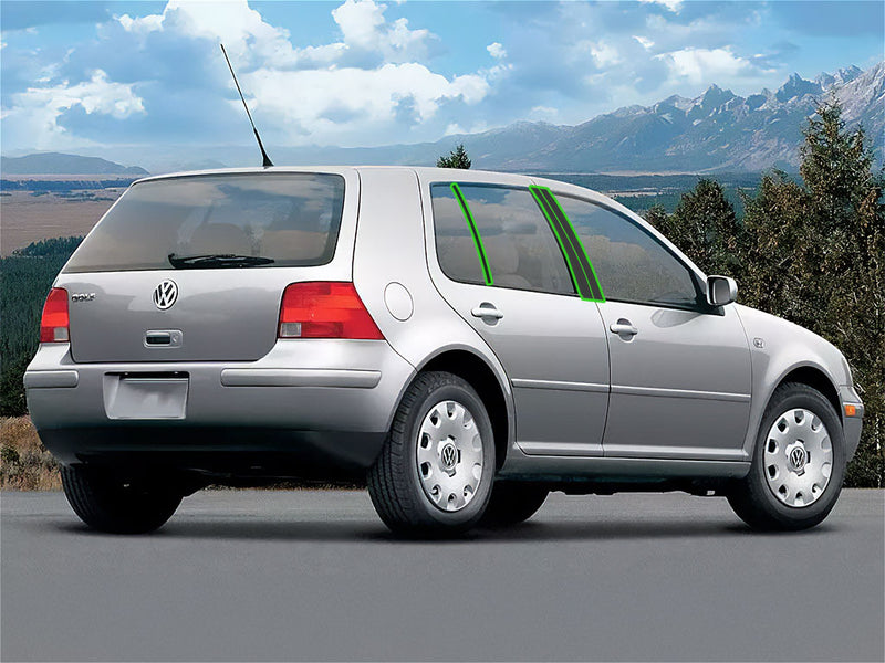 volkswagen golf 1999-2005 (4 door) Pillar Post Trim Installation Location
