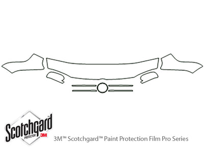 golf 3M Clear Bra Hood Precut PPF Diagram