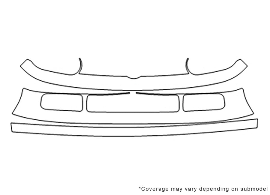 golf 3M Clear Bra Bumper Precut PPF Diagram