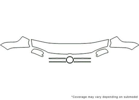 golf 3M Clear Bra Hood Precut PPF Diagram