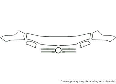 golf Avery Dennison Clear Bra Hood Precut PPF Diagram