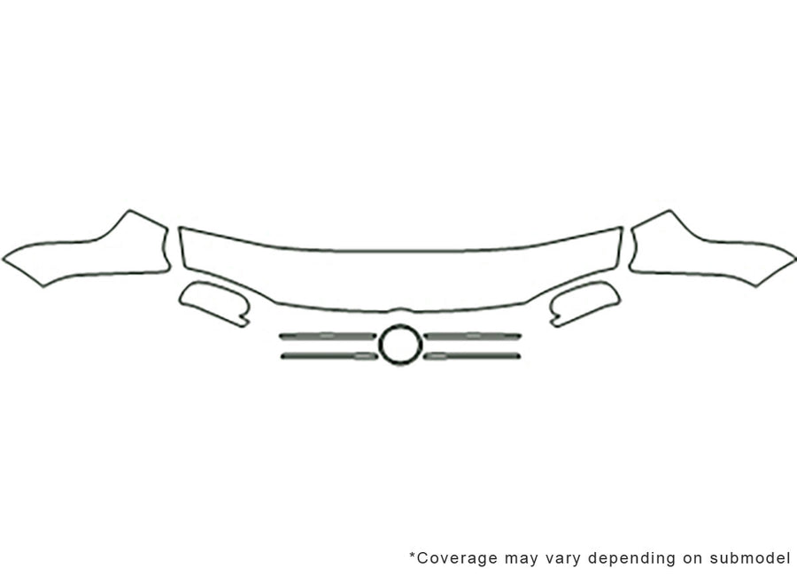 golf Avery Dennison Clear Bra Hood Precut PPF Diagram