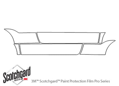 golf 3M Clear Bra Door Cup Precut PPF Diagram