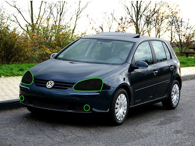 volkswagen golf 2006-2006 Headlight Tint Location