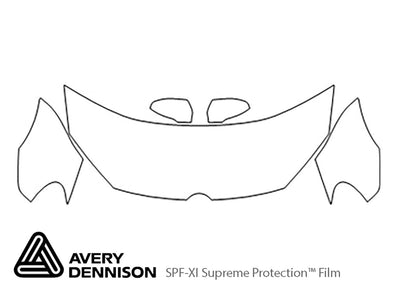 golf Avery Dennison Clear Bra Hood Precut PPF Diagram