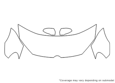 golf Avery Dennison Clear Bra Hood Precut PPF Diagram