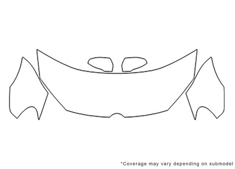 golf Avery Dennison Clear Bra Hood Precut PPF Diagram