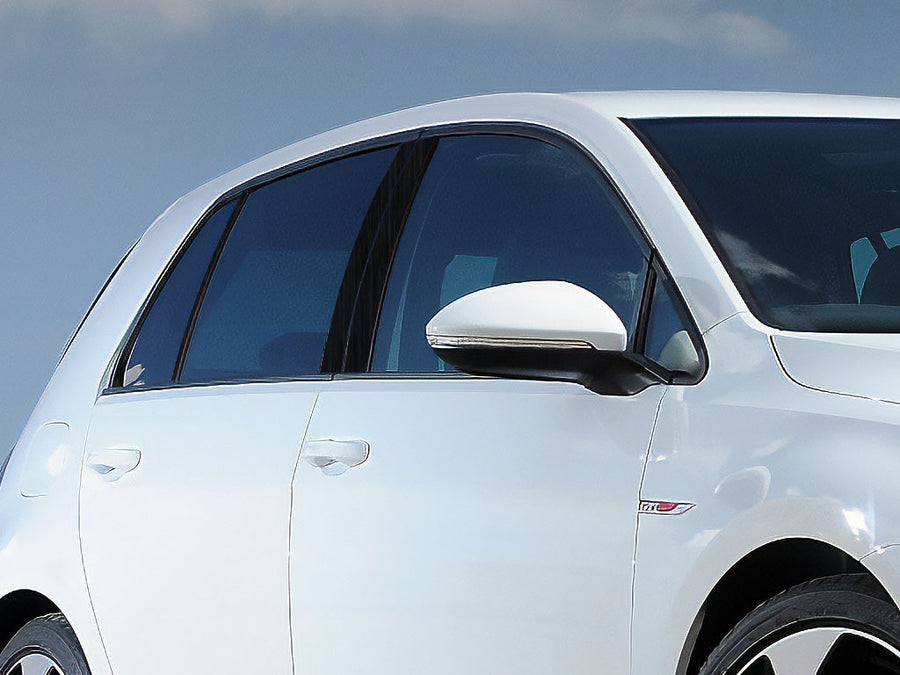 volkswagen golf 2010-2014 (2 door / 4 door) Brushed Aluminum Black Pillar Cover Diagram