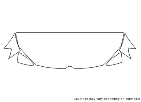 golf Avery Dennison Clear Bra Hood Precut PPF Diagram