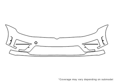 golf 3M Clear Bra Bumper Precut PPF Diagram