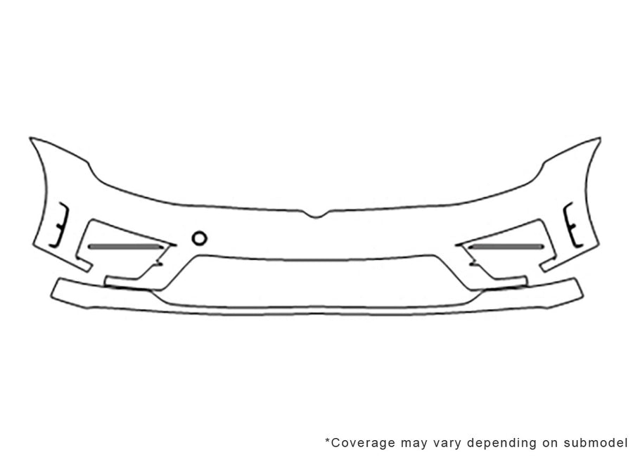 golf 3M Clear Bra Bumper Precut PPF Diagram