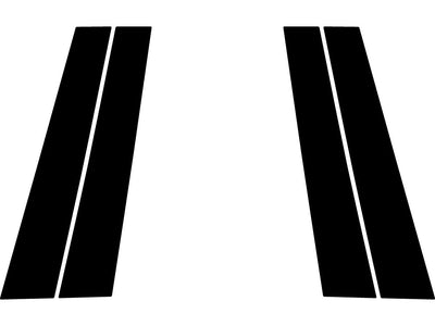 volkswagen golf 2015-2023 (4 door) Carbon Fiber Pillar Trim Diagram