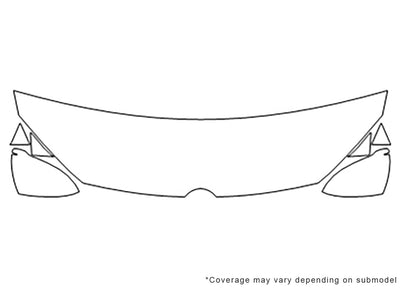 golf Avery Dennison Clear Bra Hood Precut PPF Diagram