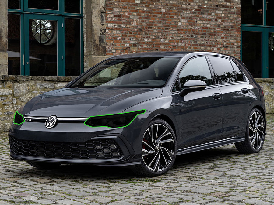 volkswagen golf 2018-2021 Headlight Tint Location